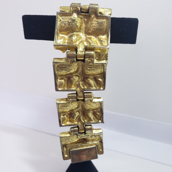 GOLD RARE VINTAGE DESIGNER BRACELET BY ...ROBERT LARIN ..VERY LIMITED - Picture 4 of 5